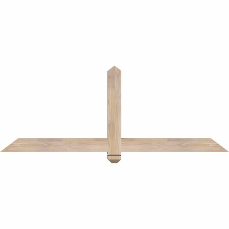 Ekena Millwork Eugene Smooth Timber Gable Bracket, Douglas Fir, 60"W x 22"H x 3 1/2"D x 3 1/2"F, 9/12 Pitch GBW060X22X0404EUG00SDF
